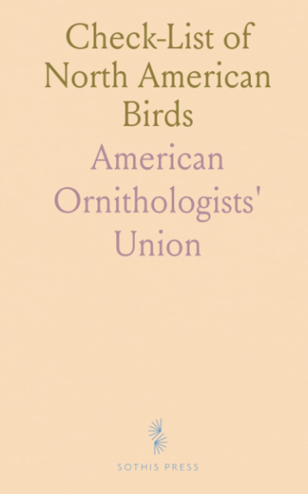 Check-List of North American Birds