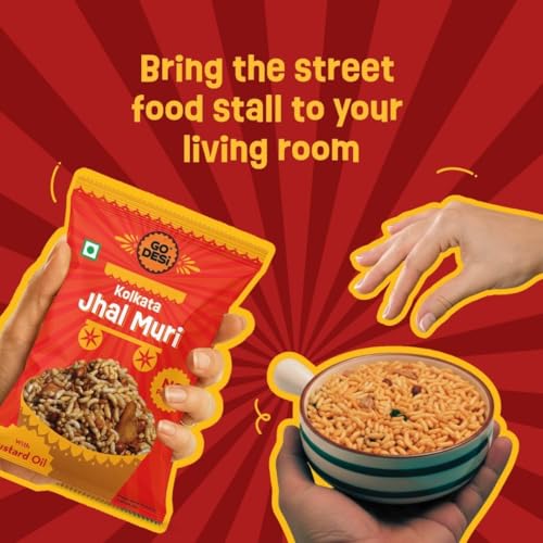 Image of GO DESi Kolkata Jhalmuri Bhel, No Palm oil 100 grams pack of 2