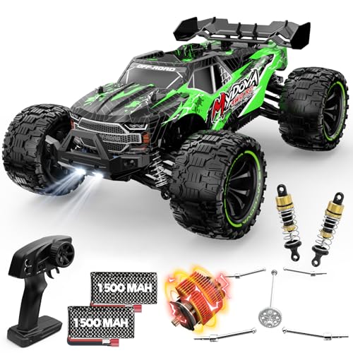 1:14 Scale RC Cars for Adults, 40+KPH High Speed Remote Control Car RC Truggy, 4x4 Off-Road Remote Control Truck, All Terrain Waterproof Electric Car for Snow, Sand, Beach with 2 x 2S Batteries