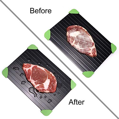 CGgJT Abtauungsschalen mit Silikonmatte 35,5 * 20,5 * 0. 2cm Schnelles Auftauen von Board Steak Fleisch Meeresfrüchte… - Image 4