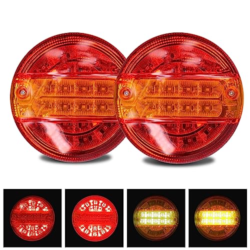 2x 20 LED Luces Traseras 12 / 24V Lámpara Indicadora de Frenos IP65 Luces de Parada a Prueba de Agua para Camiones Van Remolques Caravana RV Etc