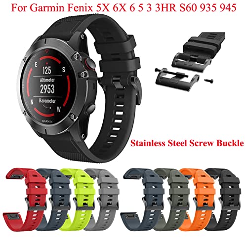 Bracelet silicone Quickfit 26 mm Garmin Fenix 7 &eacute;l&eacute;gance agate premium