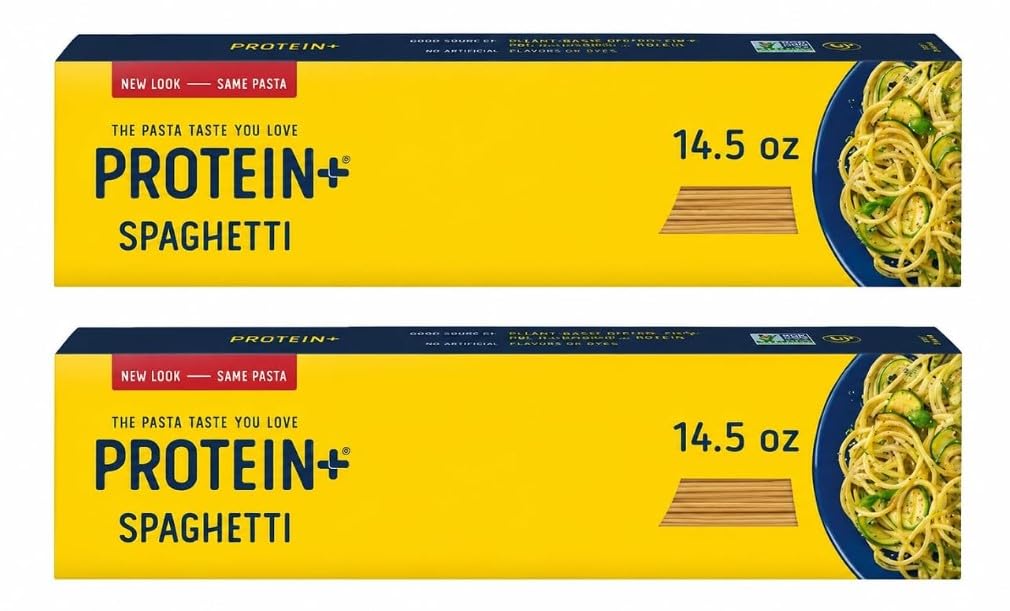 Protein+ Spaghetti, Plant-Based Pasta with Protein, 14.5 oz Box- 2 pack