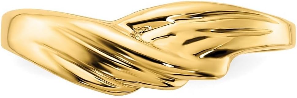 JewelryWeb 5-janmm 14k Solid Polished Gold Freeform Ring Size 6 Ring for Women - Image 5
