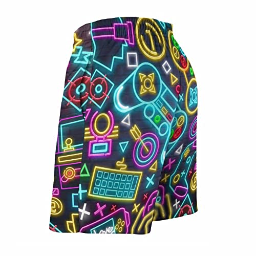 Video Game Art Gaming Mens Swim Trunks Quick Dry Beach Shorts Mesh Lining Swimwear Bathing Suits with Pockets4