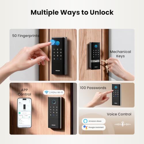 DESLOC Fingerprint Smart Lock with Handle, 16 Month Last, Built-in WiFi - image 4