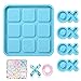 Tic Tac Toe Harzform mit 4 Schachfiguren Formen X O Brettspiel Silikonformen für Harzguss DIY Tischplattenspiel,Tic Tac Toe Toys, Interaktives Eltern-Kind-Spielzeug für die Früherziehung