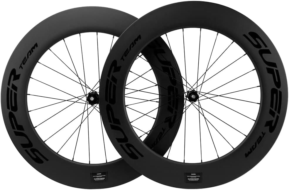 SUPERTEAM Carbon Disc Wheelset 38/50/60/88 Tubeless Wheel 700C Center Lock Thru Axle