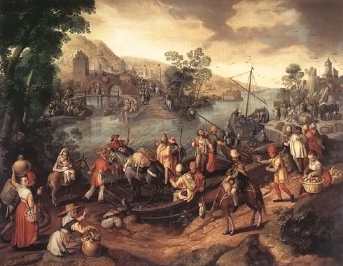 Tableaux graffiti art mural Fuite en Egypte Beuckelaer poster 60x90cm