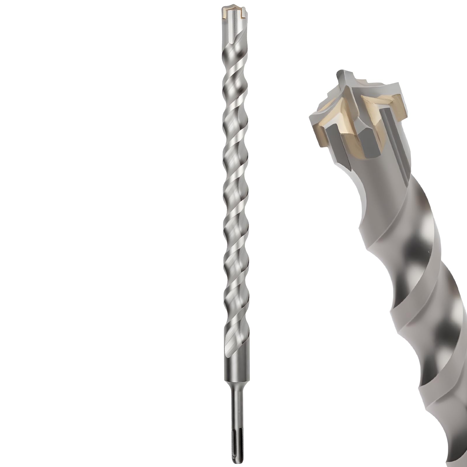 MOXPIFY 25mm Masonry Drill Bit 360mm Long, Hammer SDS Drill Bit for Reinforced Concrete, Brick Walls, SDS Plus Shank (25mm x 360mm) โ image 1
