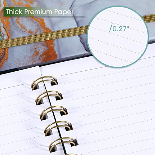 Spiral Journal/Notebook - Lined Journal With Back Pocket And Hardcover, 8.4" X 6.3", College Ruled Notebook/Journal, Premium Thick Paper, Strong Twin-Wire Binding, Perfect For School, Office & Home #TOP3