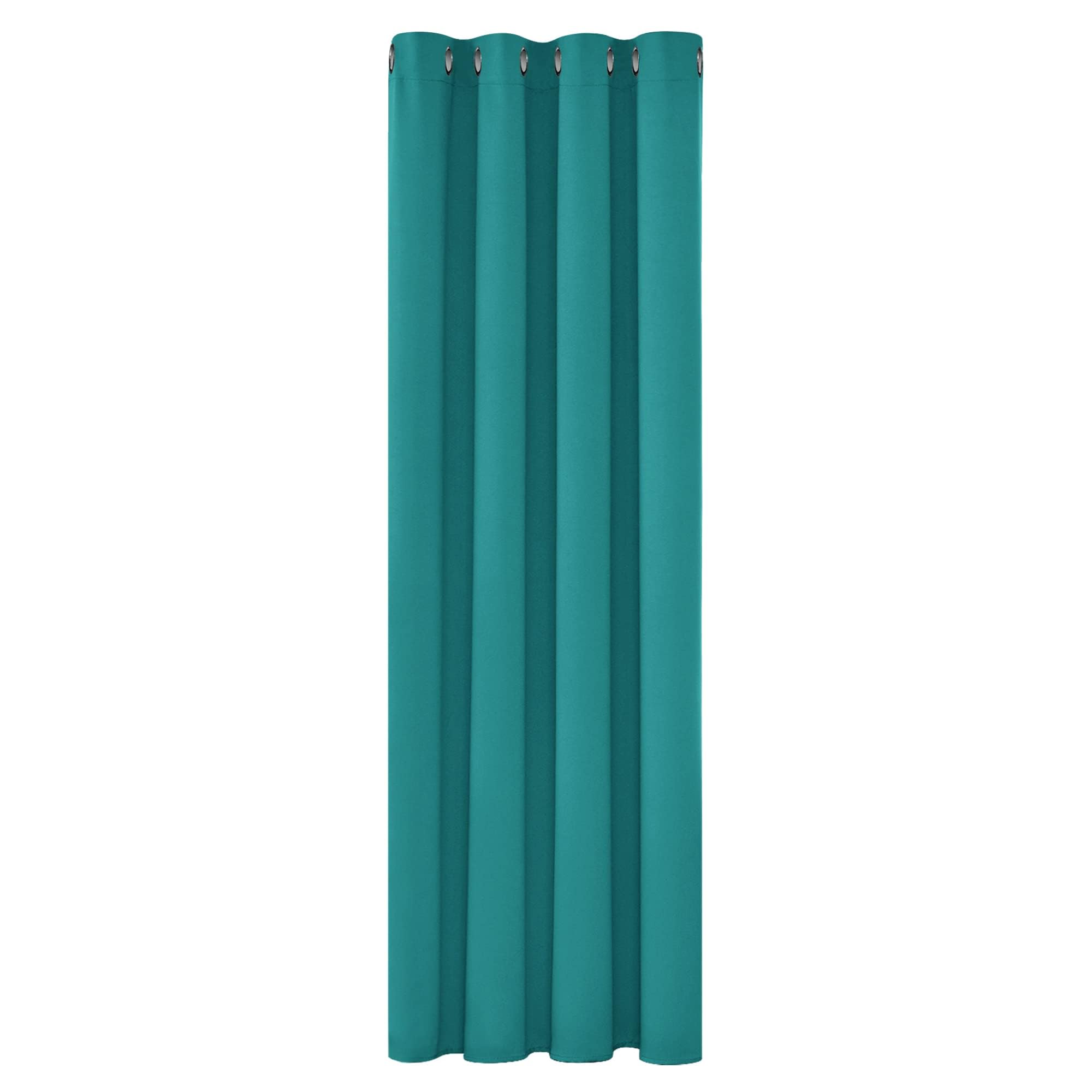 Deconovo Tende oscuranti isolanti termiche anti freddo, 140 x 175 cm (larghezza x altezza), tende per soggiorno e camera da letto, design moderno con occhielli, turchese