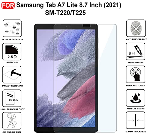 CEDO Samsung Tab A7 Lite (8.7 inch) Tempered Glass | Screen Protector Clear Tempered Glass for Samsung Galaxy Tab A7 Lite (8.7 inch) - SM-T220 / T225 (2021) 4 51+RFo882BL