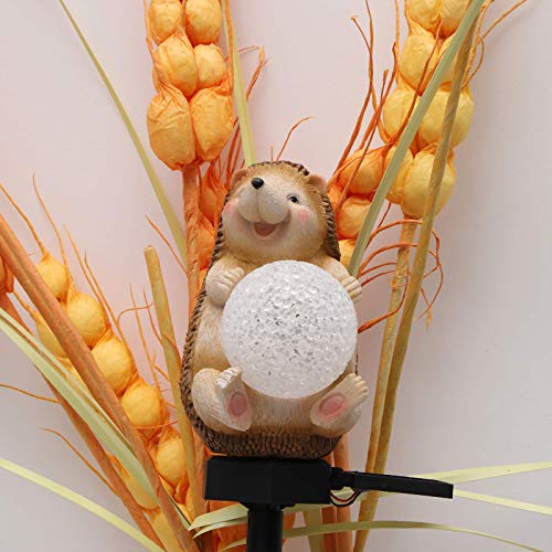 ALLOMN Solarbetriebene Gartenleuchten, Igelform Wasserdichte Solarleuchte für den Außenbereich LED-Dekorationslaternen Landschaftslichter für Wege Rasen Hof Garten