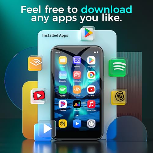 Image of 160GB MP3 Player with Bluetooth and WiFi, Spotify Music Player, Hi-Res Lossless Audio MP4 Player, 4.02 Inch HD Touchscreen, Supports Spotify, Amazon Music, Audible