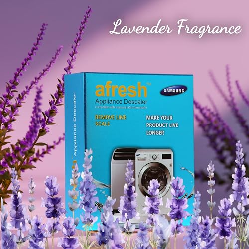 Image of Washing Machine Drum Cleaner Afresh Original 300gm Descal Washing machine Lavender Fragrance Drum cleaning powder Compatible For Samsung Front Load and Top Load,