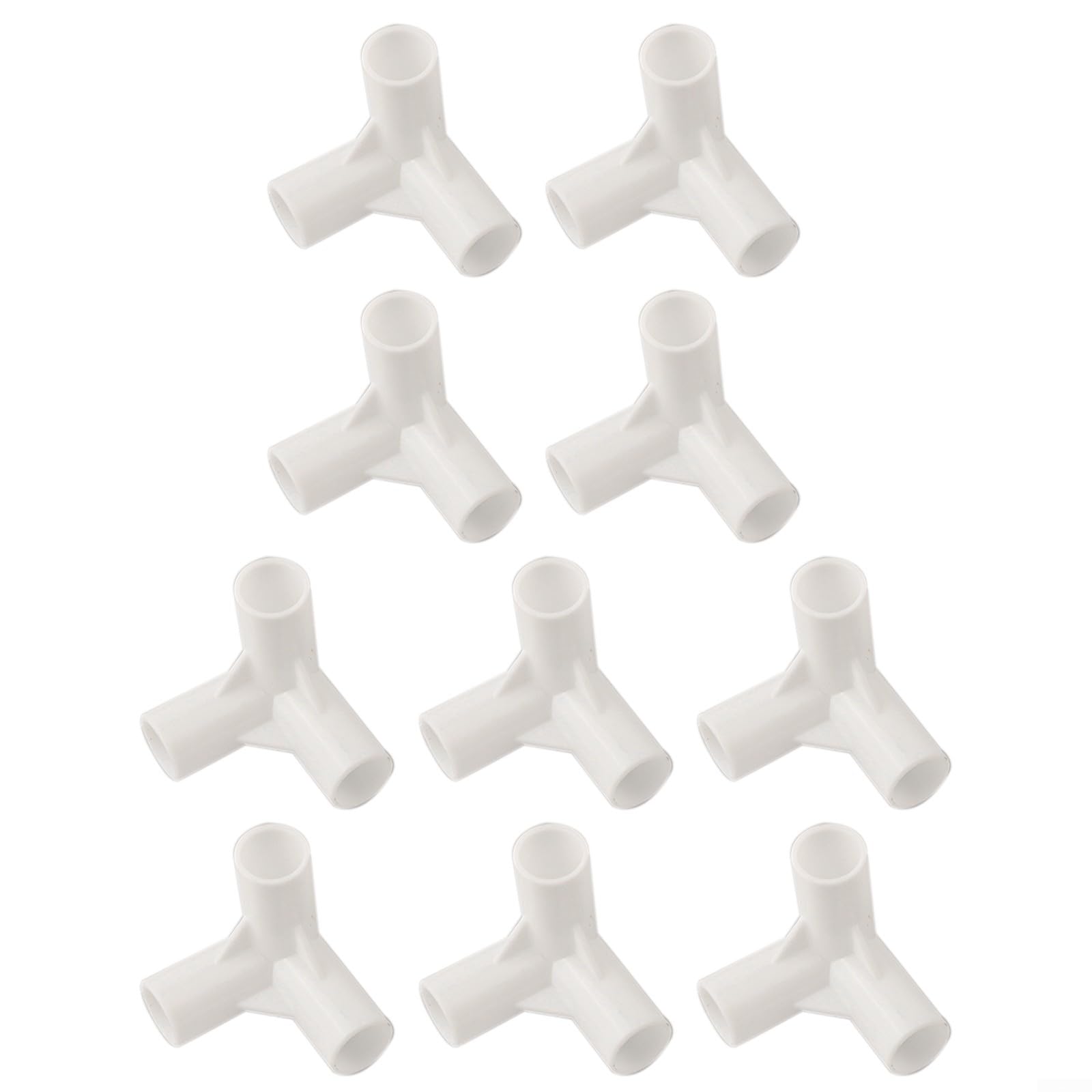 Bebykilemi 10Pcs Tent Pole 3-Way Connector,Effective Connection,For Tents Garden Plant Supports Wardrobes,Plastic Structure,Inner Diameter 16Mm(90 degree tee)