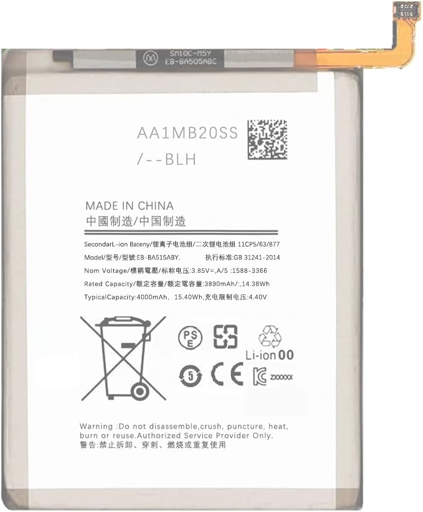 Galaxy A51 Battery,Upgraded New Battery Replacement for Samsung Galaxy A51 SM-A515F SM-A515F/DS,EB-BA515ABY with Professional Replacement Tool Kits