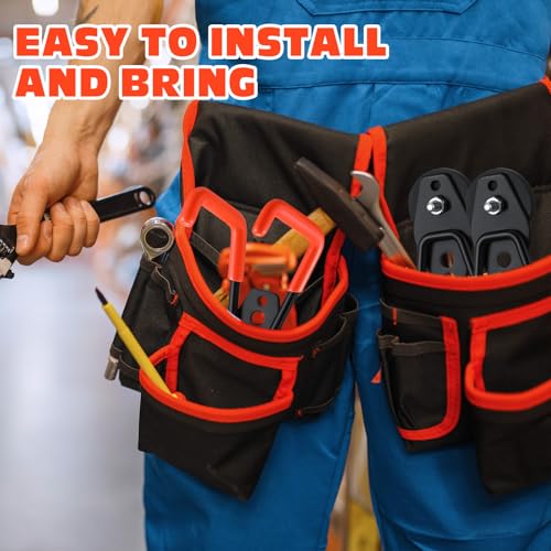 Image of Landhoow 18 Pcs Large Magnetic Hooks Heavy Duty Garage Magnet Hooks Strong Storage Utility Magnetic Hangers with Anti Slip Rubber Coating for Indoor and Outdoor Hanging (Orange)