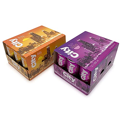 24 x City Mix Sunset Maracuja,Sunrise Orange Frizzante 5,5% Vol / 200ml mit EINWEGPFAND