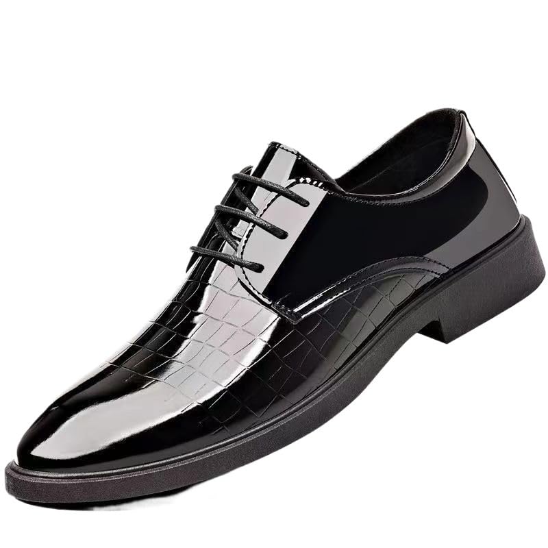 Dress Oxford Shoes for Men's Luxury Leather Lace Up Prom Wedding Tuxedo Non Slip Low Top Anti-Slip Shoe Working Plain Toe