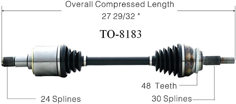 TO-8183 CV Axle Shaft
