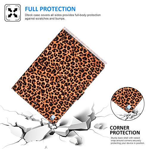 Dteck Case For Apple Ipad 9.7 Inch 2018/2017（Ipad 5Th/6Th）/Ipad Air/Air 2 Tablet - Pu Leather Folio Stand Smart Cover W/Auto Wake/Sleep For Apple Ipad 2017/2018, Ipad Air 1 2 - Yellow Leopard Print #TOP4