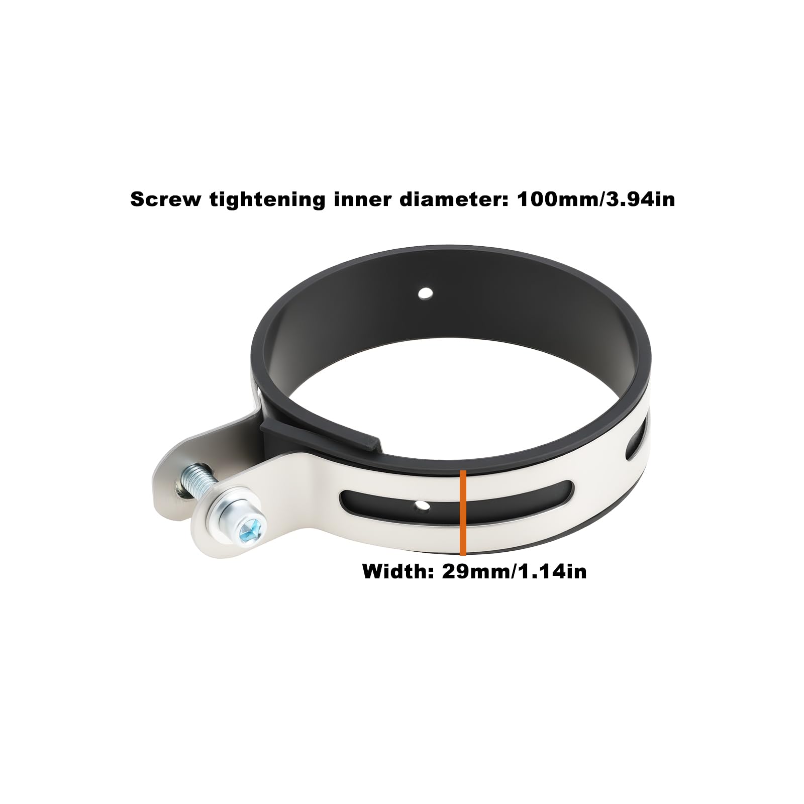 EMSea 2pcs Supports de Fixation pour Silencieux D'échappement de Moto de 100 mm avec Collier de Serrage
