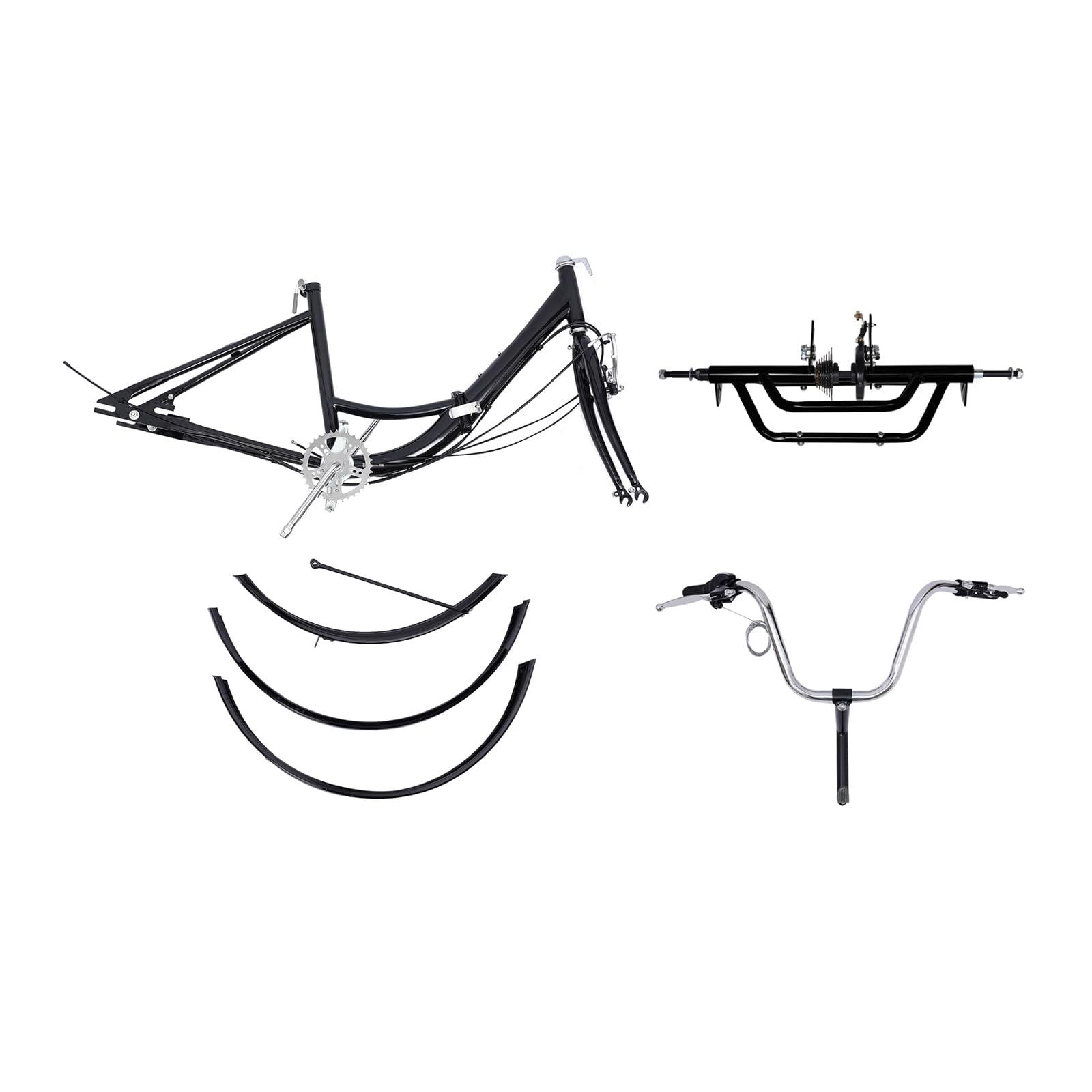 Rower trójkołowy dla dorosłych, 24", składany, 3 koła, 7 biegów, rower dla dorosłych, trójkołowy rower trójkołowy rower trójkołowy rower trójkołowy rower z oświetleniem LED, kosz na warzywa