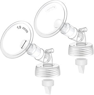 Maymom MyFit Flange Set 19mm Shield Widemouth Connector 3rd Gen Duckbill Valve Work w/Spectra S2 Spectra S1 Not Original Spectra S2 Accessories Not OEM Spectra Pump Parts Spectra Flange Spectra Valve