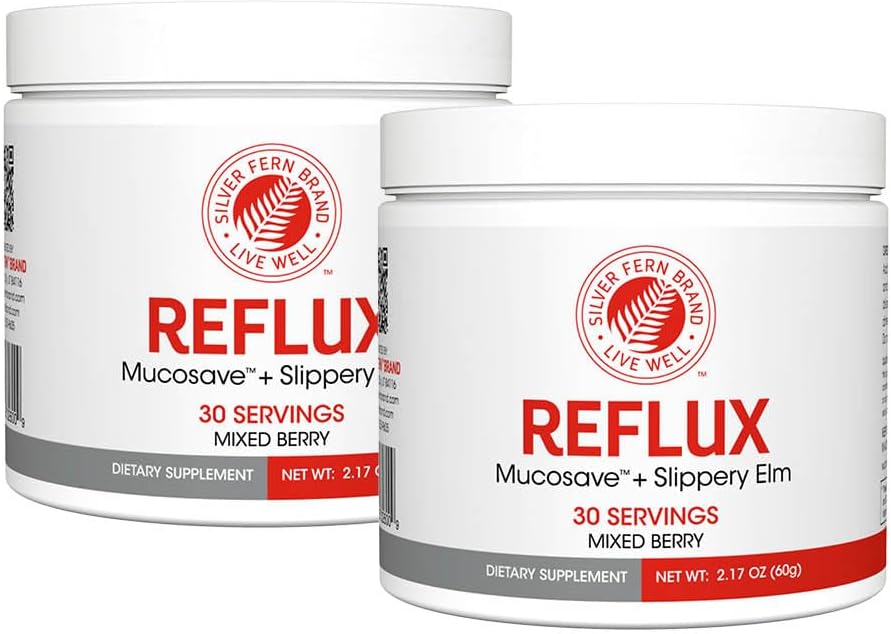 Reflux Digestive Supplement - Peach Mango Flavor - Each Tub = 30 Scoops = 30 Servings - Mucosal Support for Acid Issues - with Mucosave FG and Slippery Elm Bark (1 Tub)
