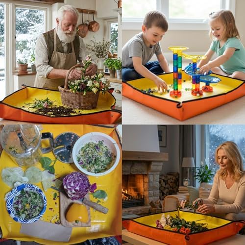 39" x 31" Thickened Repotting Mat for Plant Transplanting and Potting Soil Mess Control Waterproof Tray, Succulent Pots Portable Gardening Mat, Protect Nail Gloves, Best Gifts for Gardeners - Thumbnail 3