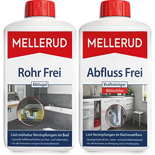 Mellerud Rohr und Abfluss Frei Set – Leistungsstarke Abflussreiniger...