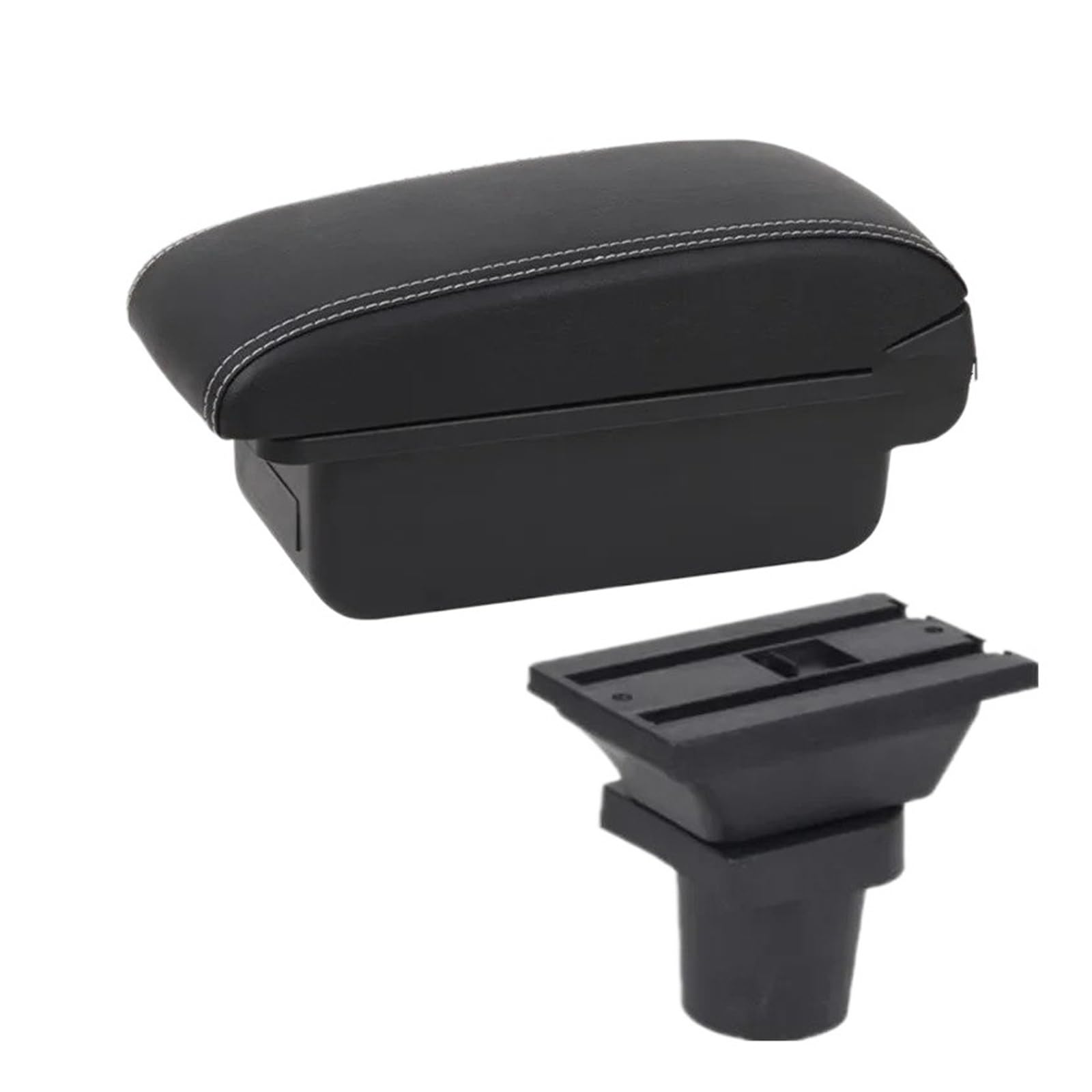 Umdjju A3 White Line No Usb For Focus Mk1 Car Armrest Box Center Storage Interior Dedicated Retrofit Accessories Car Centre Console Armrest Box(A3 White Line No Usb)