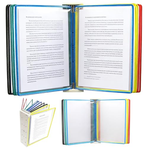 Porte document mural A4 PORFOYO avec 10 pochettes pour affichage multicolore