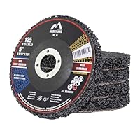 Merryland CSD Scheibe 125 Farbe Rost Winkelschleifer, 125mm Schwarz Reinigungsscheibe Entroster Scheibe Metall Edelstahl Stahl Grobreinigungsscheibe Grobschleifscheibe 5 Stück, Craft-Line SC108114-05