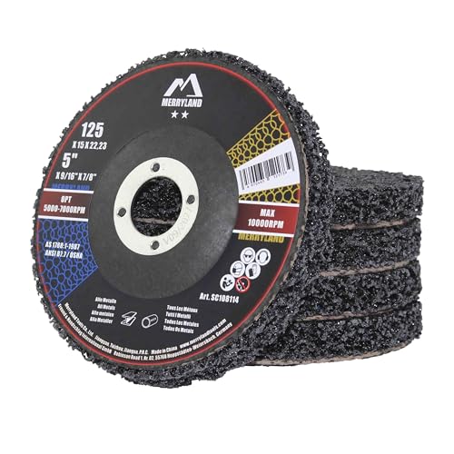 Merryland Disque de Décapage 125 Peinture Rouille Meuleuse d'Angl...