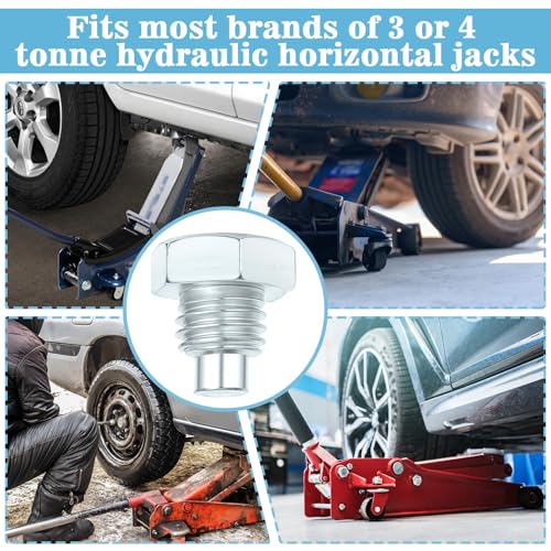 Image of 3Pcs Horizontal Floor Jack Parts Pressure Rod Fixed Screw for Hydraulic Top Handle, Stainless Steel Jack Rod Extension Screws Accessories for Car Floor Jacks