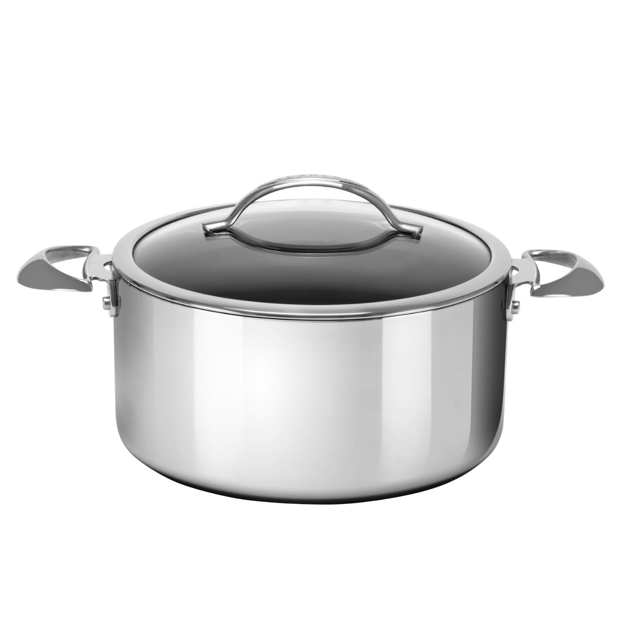 Scanpan HaptIQ 7.5qt/10.25in Nonstick Induction Suitable Cov. Dutch Oven, Mirror Polished Stainless Exterior