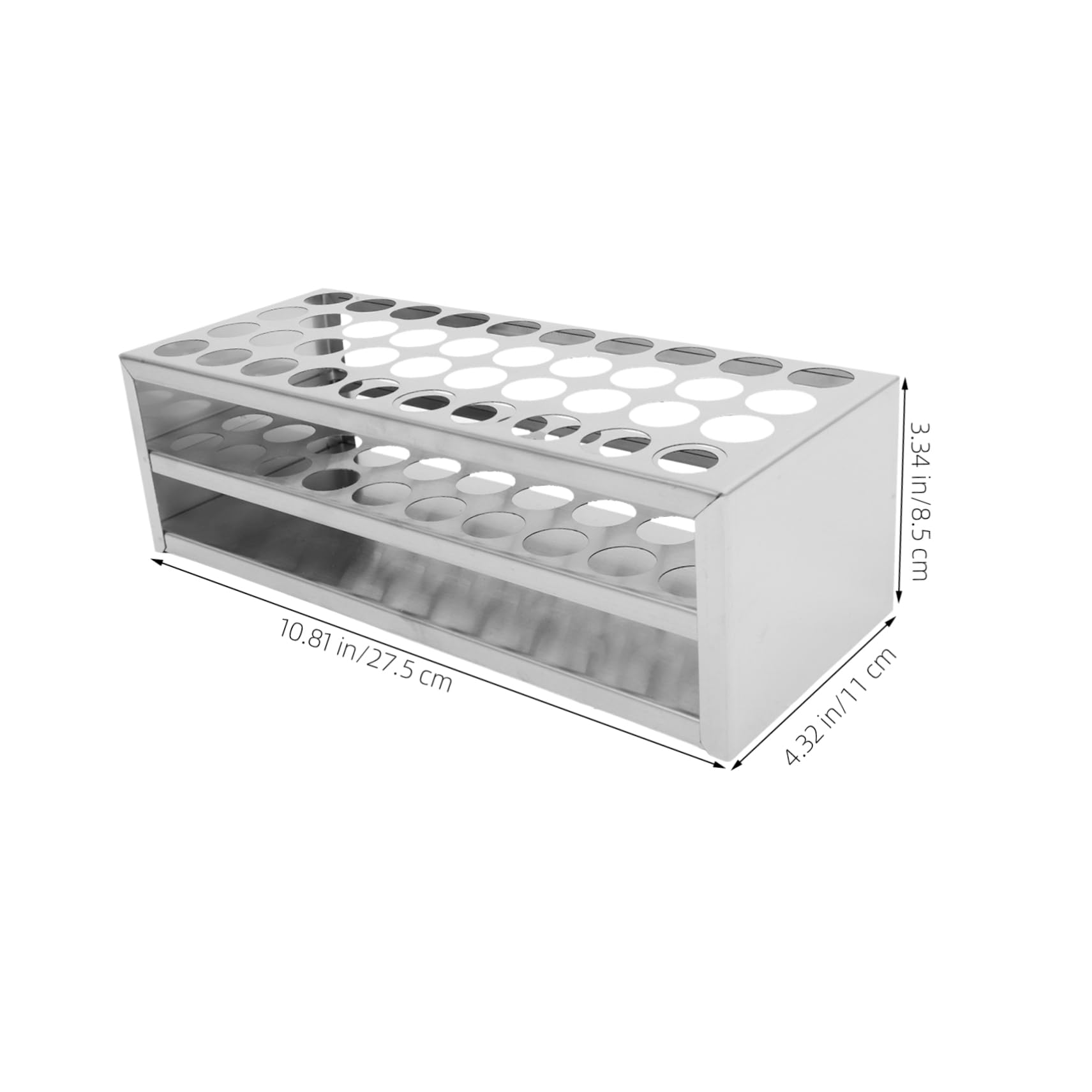 SOLUSTRE 3piezas Soporte Para Tubos De De Huecos Gradilla Organizador De Estante Inoxidable Para Tubos De Diámetro Estabilidad y Durabilidad Experimentos Científicos