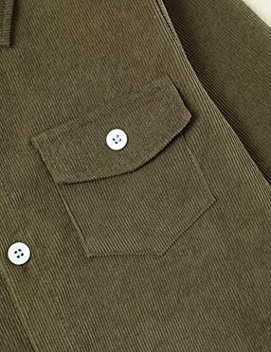 Bilison Baby Boy Clothes Long Sleeve Button Down Shirts Tops Baby Boy Shirt Army Green #TOP3