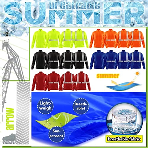 YOWESHOP Hi Vis Reflective Safety Jackets Customize Logo Lightweight Shirts Light and thin Workwear2