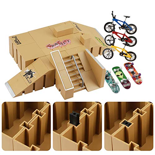 image for Loving Skate Park Kit, Skate Park Kit Ramp Parts for Finger Skateboard