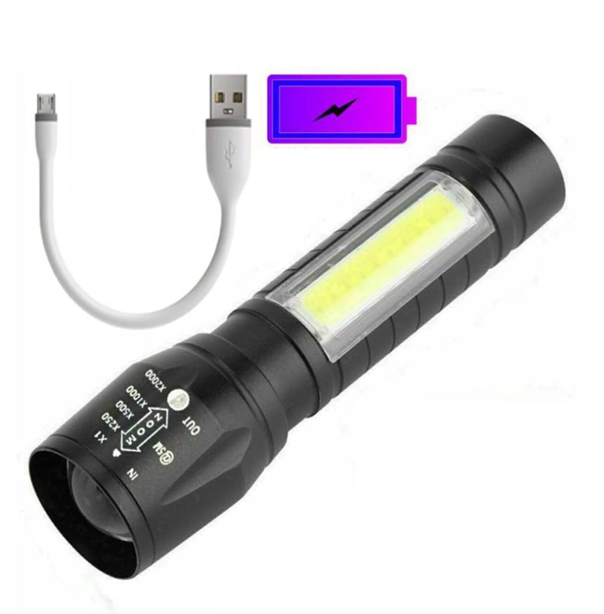See full amazon price history chart for ClubComfort Led Torch Flashlight With Cob Light Mini Waterproof Portable Led Xpe Cob Flashlight Usb Rechargeable 3 Modes Light Flashlight With Hanging Rope Small Size Black Colored, 350 Lumen ClubComfort Led Torch Flashlight With Cob Light Mini Waterproof Portable Led Xpe Cob Flashlight Usb Rechargeable 3 Modes Light Flashlight With Hanging Rope Small Size Black Colored, 350 Lumen (B0BC1P7M1P) Amazon Price History, Amazon Price Tracker