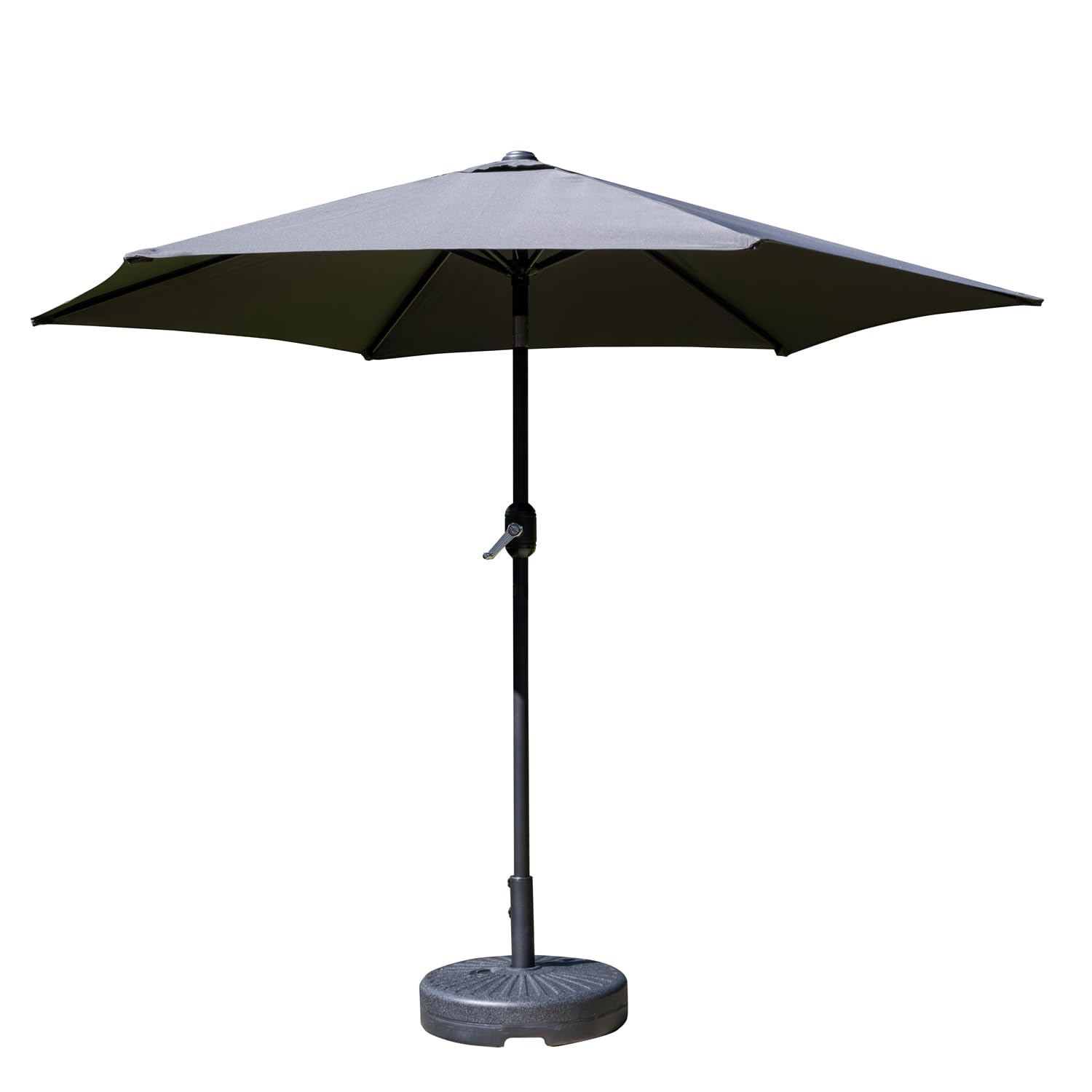 Signature Homes and Gardens SH&G 2.5m Large Garden Parasol | Steel Frame with Crank & Tilt Mechanism | UV50+ Outdoor Sun Shade Umbrella for Patio & Decking | Heavy Duty Water Base | Dark Grey — image 1