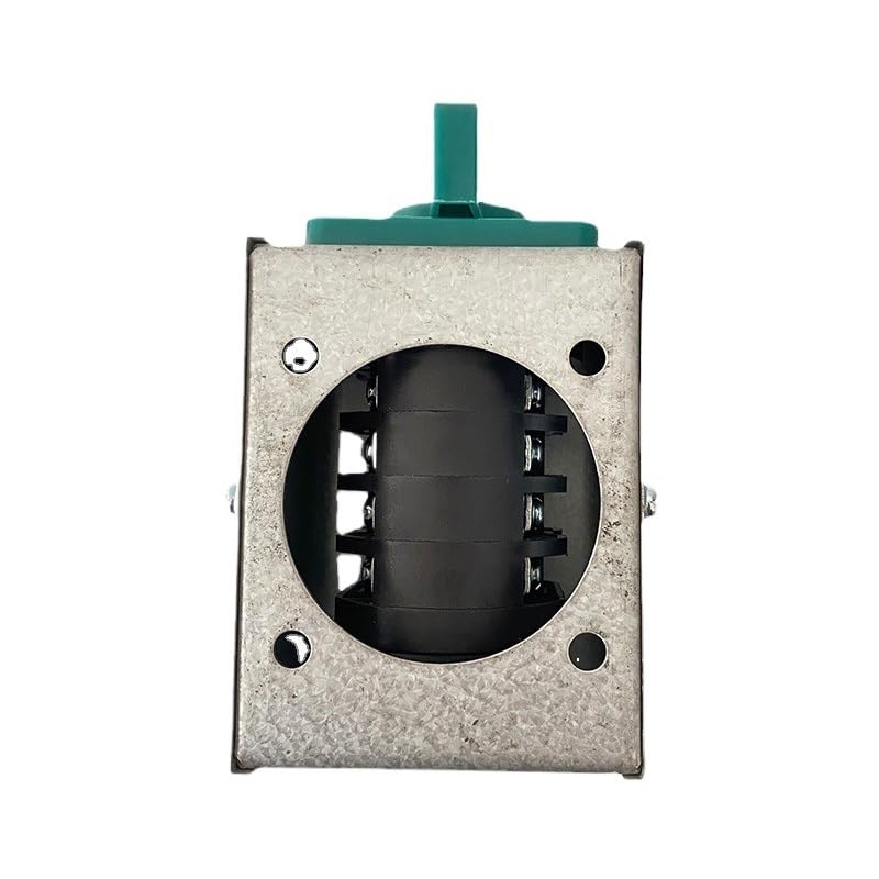 Manual Transfer Rotary Cam Switch 20A 4kw 4 Pole 3 Position with Iron Shell Protective Box Enclosure