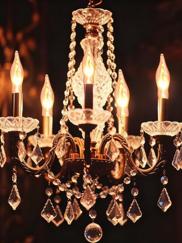 Luces Halloween C18 con llama parpadeante 10 pies 10 focos miniatura 4
