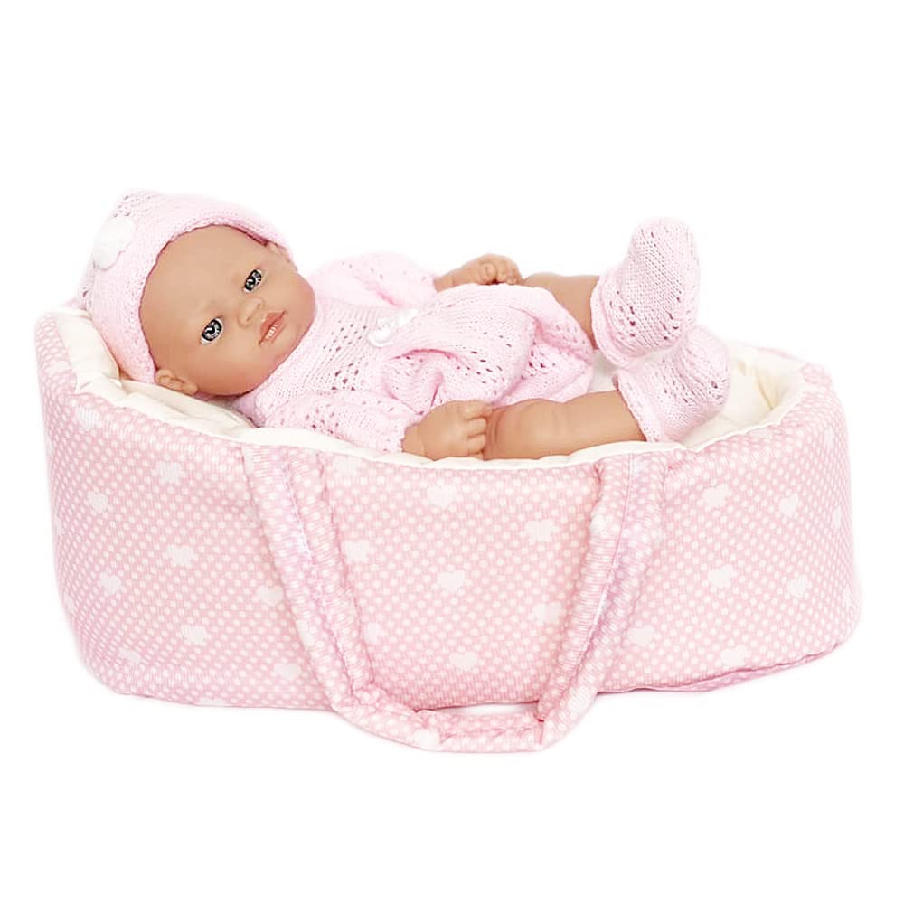Ann Lauren Dolls 12 Inch Baby Doll with Bassinet