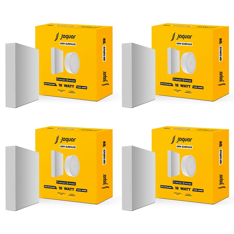Image of Jaquar 18W Gem Trimless Square Surface Downlight Cool White Pack 4