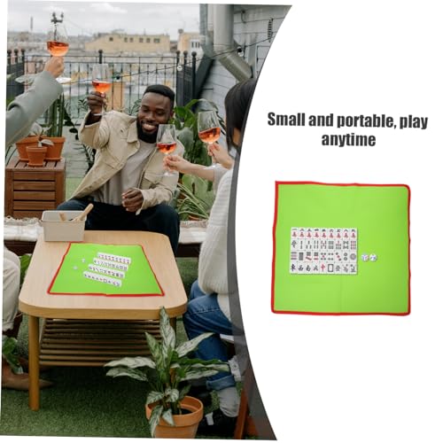 Jeu de majong chinois miniature : la solution portable avec nappe et dés